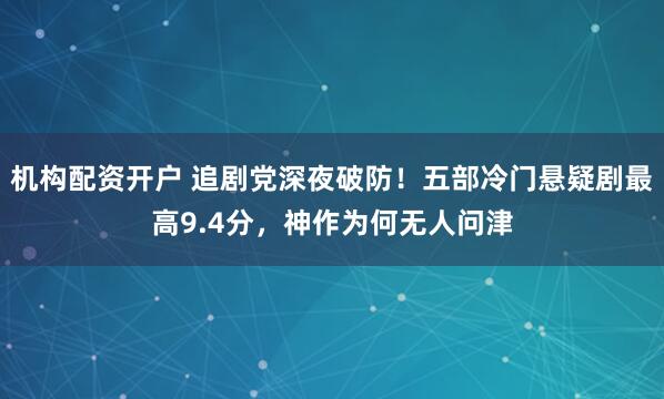 机构配资开户 追剧党深夜破防！五部冷门悬疑剧最高9.4分，神作为何无人问津